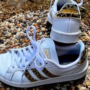 Adidas Streetcheck Cloudfoam Women's Tennis Shoes. Leopard stripes